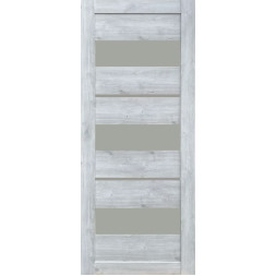 Flora Дуб серый, со стеклом сатин