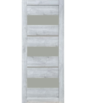 Flora Дуб серый, со стеклом сатин