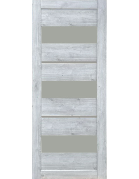 Flora Дуб серый, со стеклом сатин