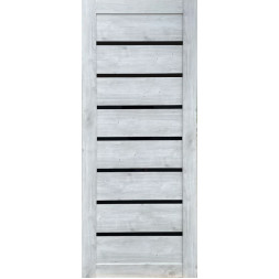 Lira Дуб серый, с черным стеклом