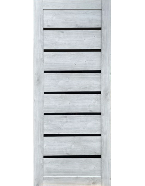 Lira Дуб серый, с черным стеклом