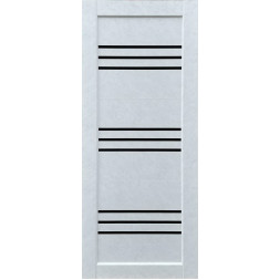 Trio Бетон белый, с черным стеклом