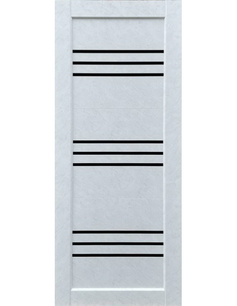 Trio Бетон белый, с черным стеклом