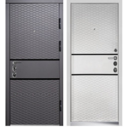 П-3К-187 Антрацит/Белый мат + Алюкобонд